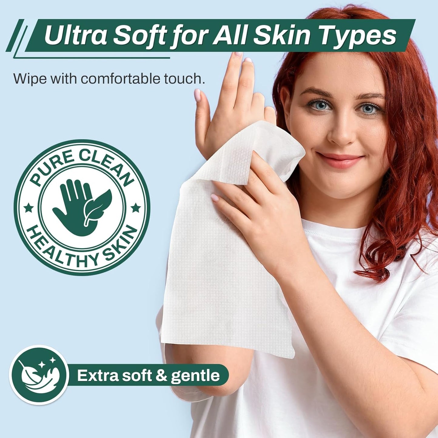 [240 Count] Adult Wipes for Elderly, 8" x 12" Extra Large Adult Wipes for Incontinence & Cleansing - Disposable Washcloth for Elderly Bathing No-Rinse - Vitamin E & Aloe