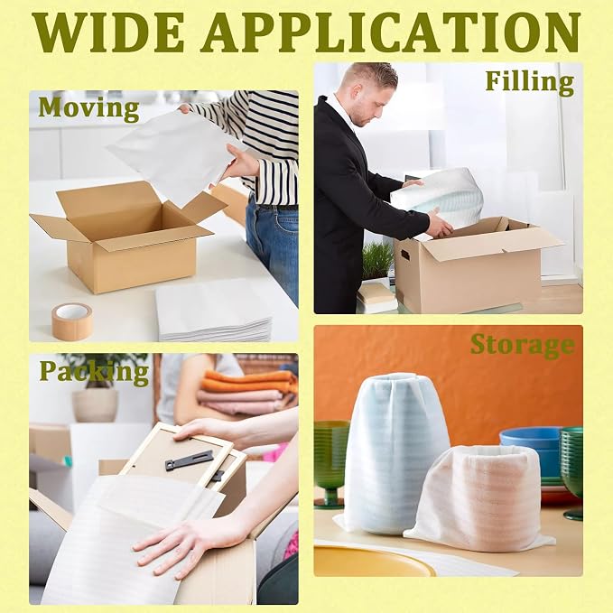 100PCS Large Foam Pouches 12x16 Inch, Foam Packing Pouches