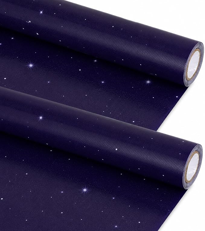 2 Rolls Outer Space Bulletin Board Paper Non-Woven Galaxy Fabric Bulletin Board