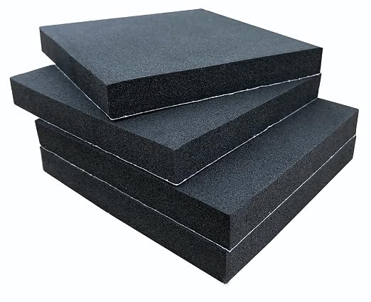 8 Pcs Foam Padding Sheet with Adhesive 4"x4"x1/2" Neoprene Anti Vibration |