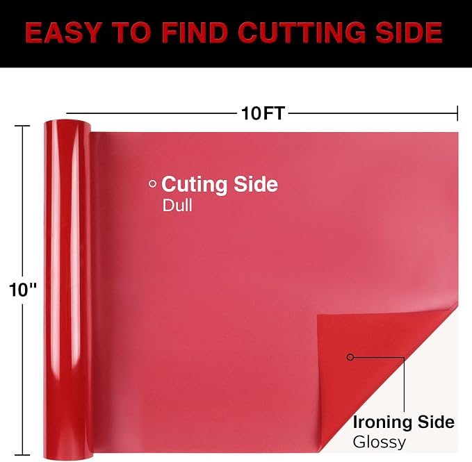 TORC Red Puff 3D HTV Vinyl Heat Transfer, Bags | Easy Cut & Weed | Compatible