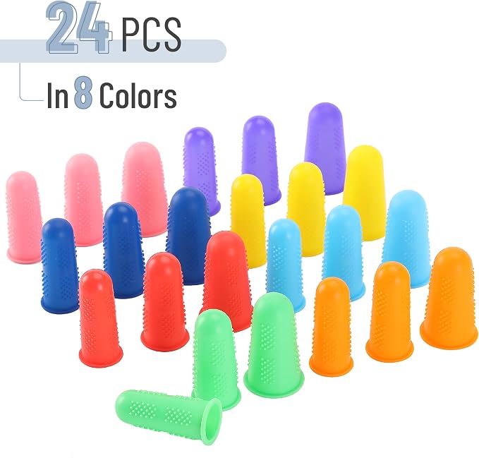 Mr. Pen- Silicone Hot Glue Gun Finger Caps, 3 Sizes | Reusable Silicone Finger