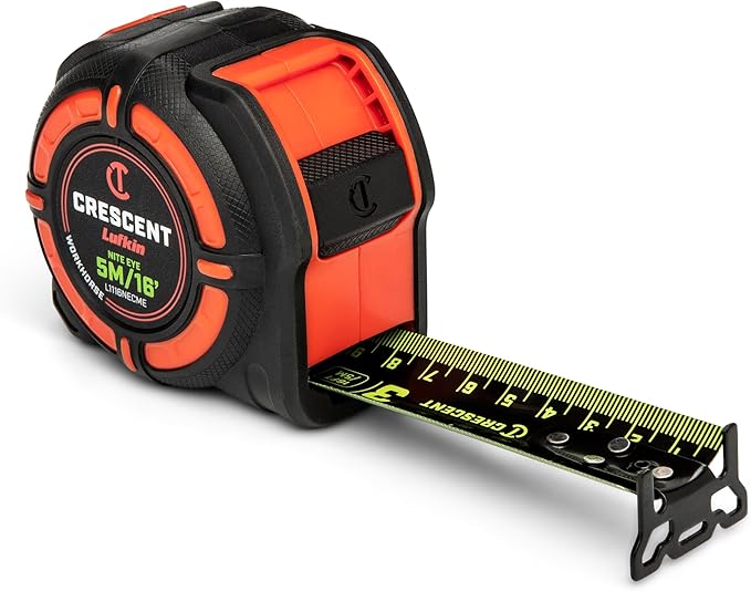 Crescent Lufkin 5 Meter / 16 Ft. WORKHORSE NITE EYE Tape Measure | L1116NECME