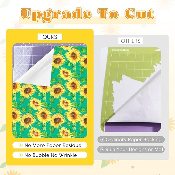 Tintnut Sunflower Permanent Vinyl 8 Sheets 12"x10" Yellow Adhesive Vinyl |