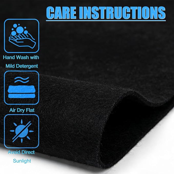 YOUEON 2 Pcs 36"x72" Large Black Felt Fabric
