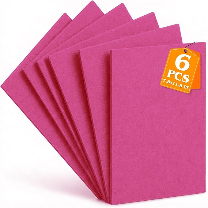 Hot Pink Stiff Felt Sheets 2mm Thick