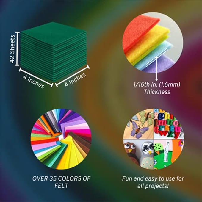 FabricLA Acrylic Felt Sheets for Crafts