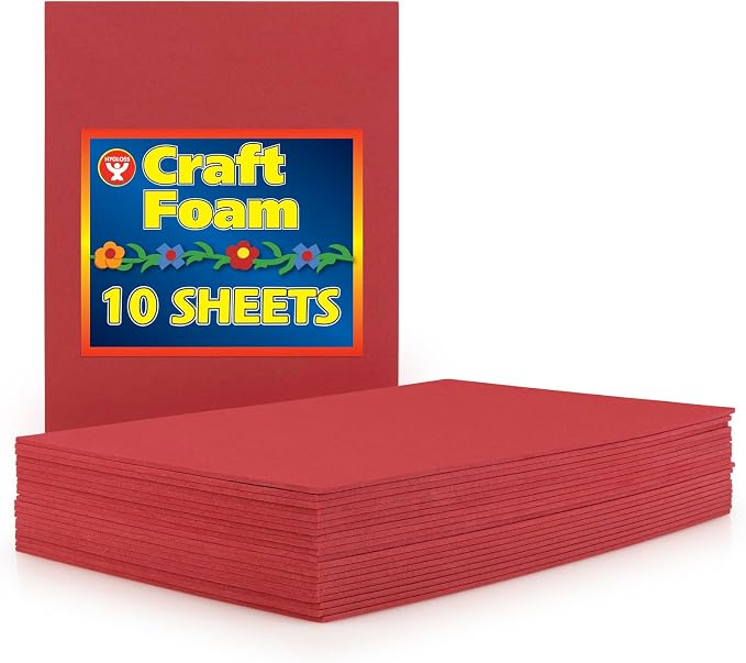 Hygloss Sheets Colorful Foam for DIY Arts & Craft, 10 Piece