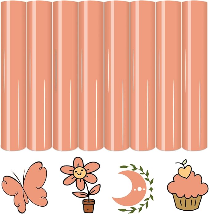 HTVSTD Peachy Pink Boho HTV Heat Transfer Vinyl 8pcs 12×10in Iron on Vinyl |
