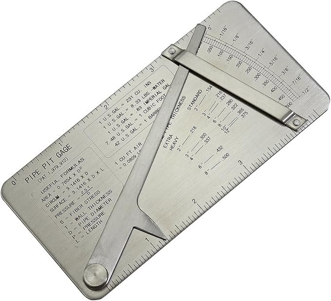 RIVERWELD Pipe Pit Welding Gauge Gage Test Ulnar Welder Inspection | Range is 0