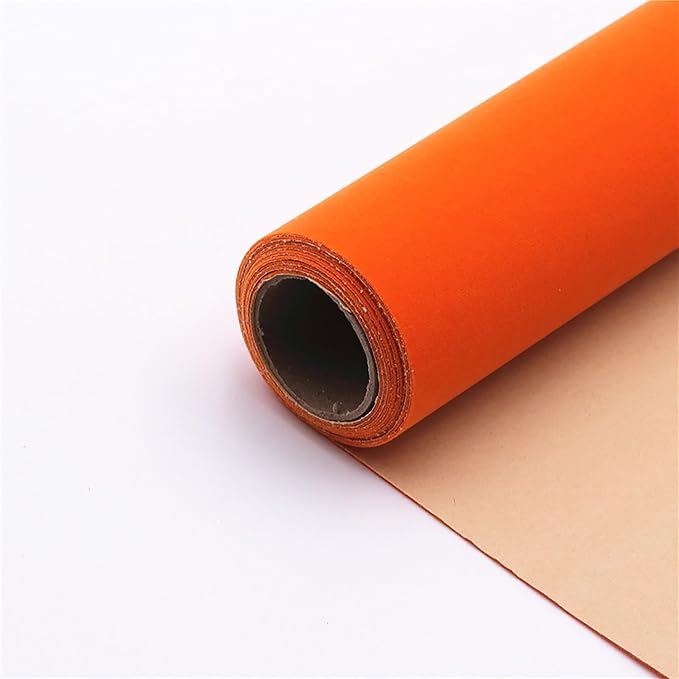 Orange Self Adhesive Soft Velvet Drawer Liner DIY Fabric Felt Liner