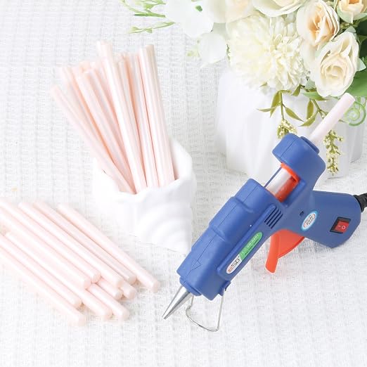 60pcs Wax Seal Sticks with Glue Gun Kit, Light Pink Sealing Wax Sticks