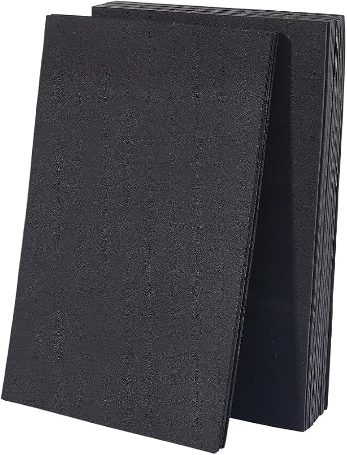 20Pcs 6x9 Inch 2MM Thick Black Foam Paper Sheets Rectangle 3D High Density