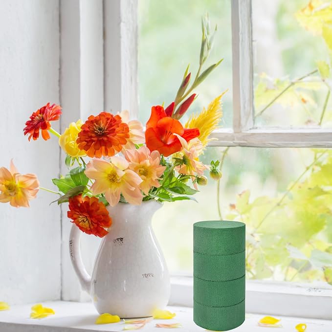 8 Pcs Round Floral Foam, Florist Plant Foam Block