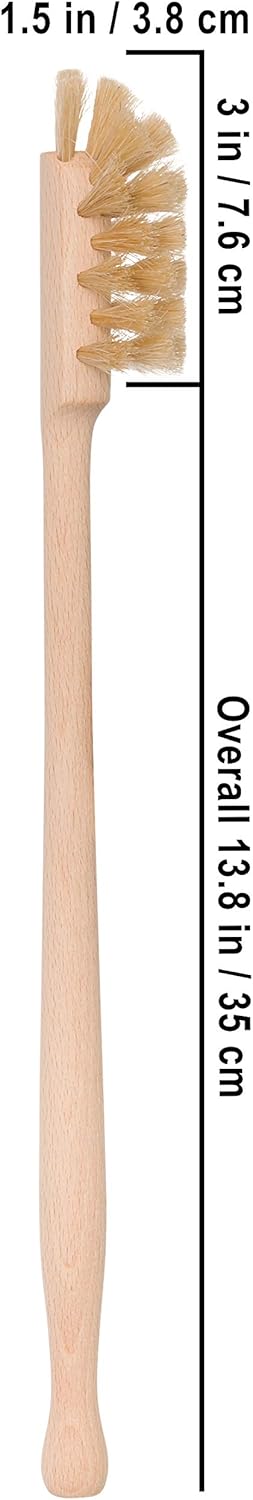 REDECKER Horsehair Drinking Bottle Brush with Beechwood Handle, 13-3/4-inches - Bottle Brush Wood - Natural Water Bottle Brush - Bottle Brush Wooden Handle, Made in Germany