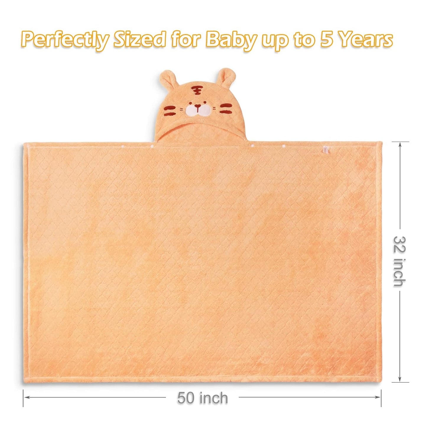 Hooded Towels Baby,Premium Coral Fleece Bath Towel, Thick and Soft Absorbent for Toddler Cozy and Warm,Bath Essential for Newborn, Infant and Toddler(50 x 32 Inch, L x W)