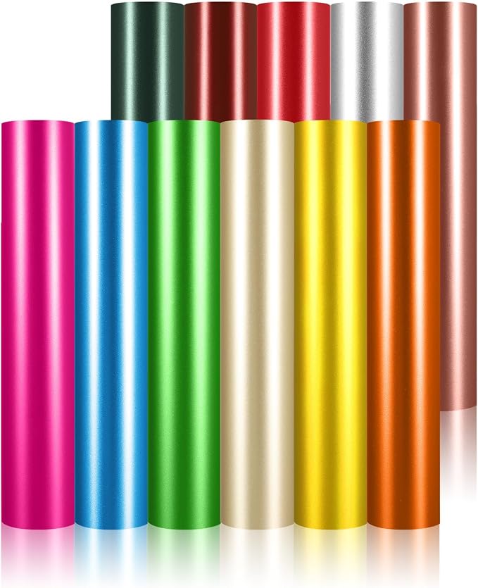 TECKWRAP Metallic Chrome Matte Adhesive Craft Vinyl Permanent Vinyl Sheets 12"