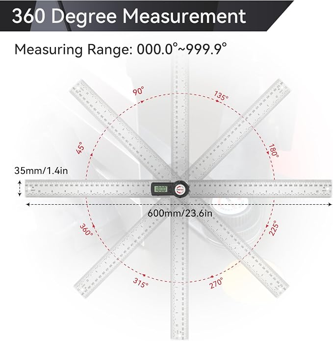 GemRed 82305 Digital Angle Finder Protractor