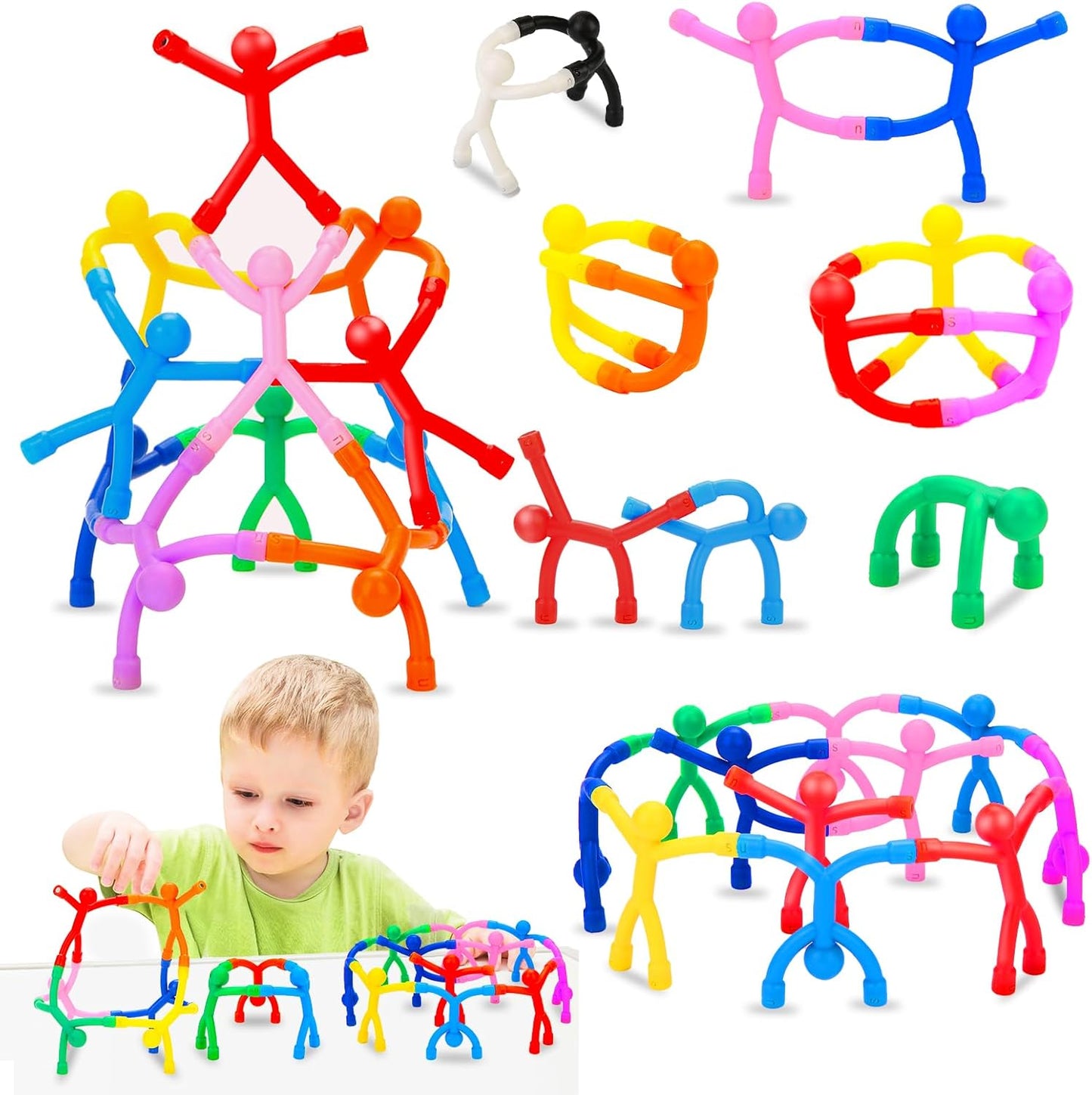 12Pcs Magnetic-People-Magnet-Men, Magnetic Travel Toys for Kids, Creative, Portable and Educational, Funny Magnets for Kids, Small Toys for Classroom Prizes, Easter Egg Stuffers, Office