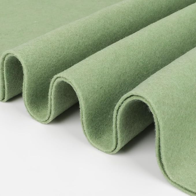 Sage Green Felt Fabric Sheet 36" X 36", 1.4mm Thick Large Soft Durable Flexible