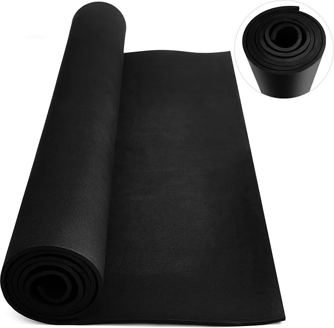 Patelai 6mm Thick Black EVA Foam Roll Large Cosplay Foam Sheets 39''x78''