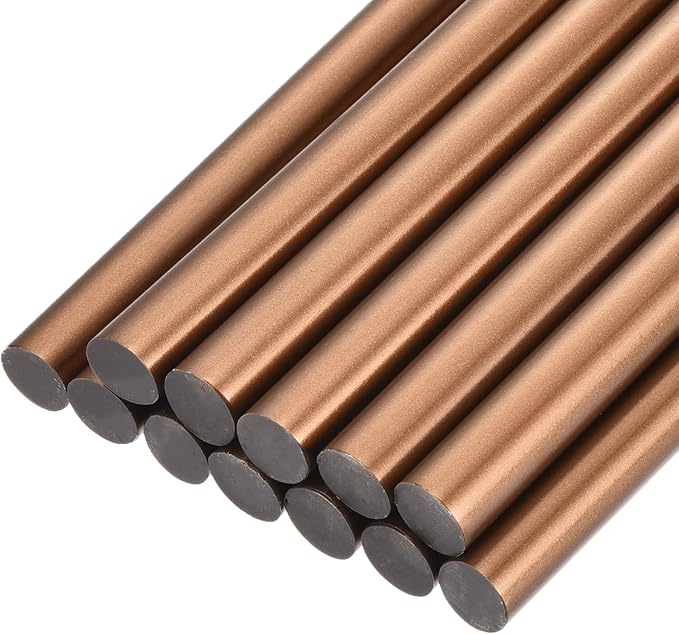 uxcell Mini Hot Glue Sticks for Glue Gun 11mm x 200mm Bronze Red 12pcs