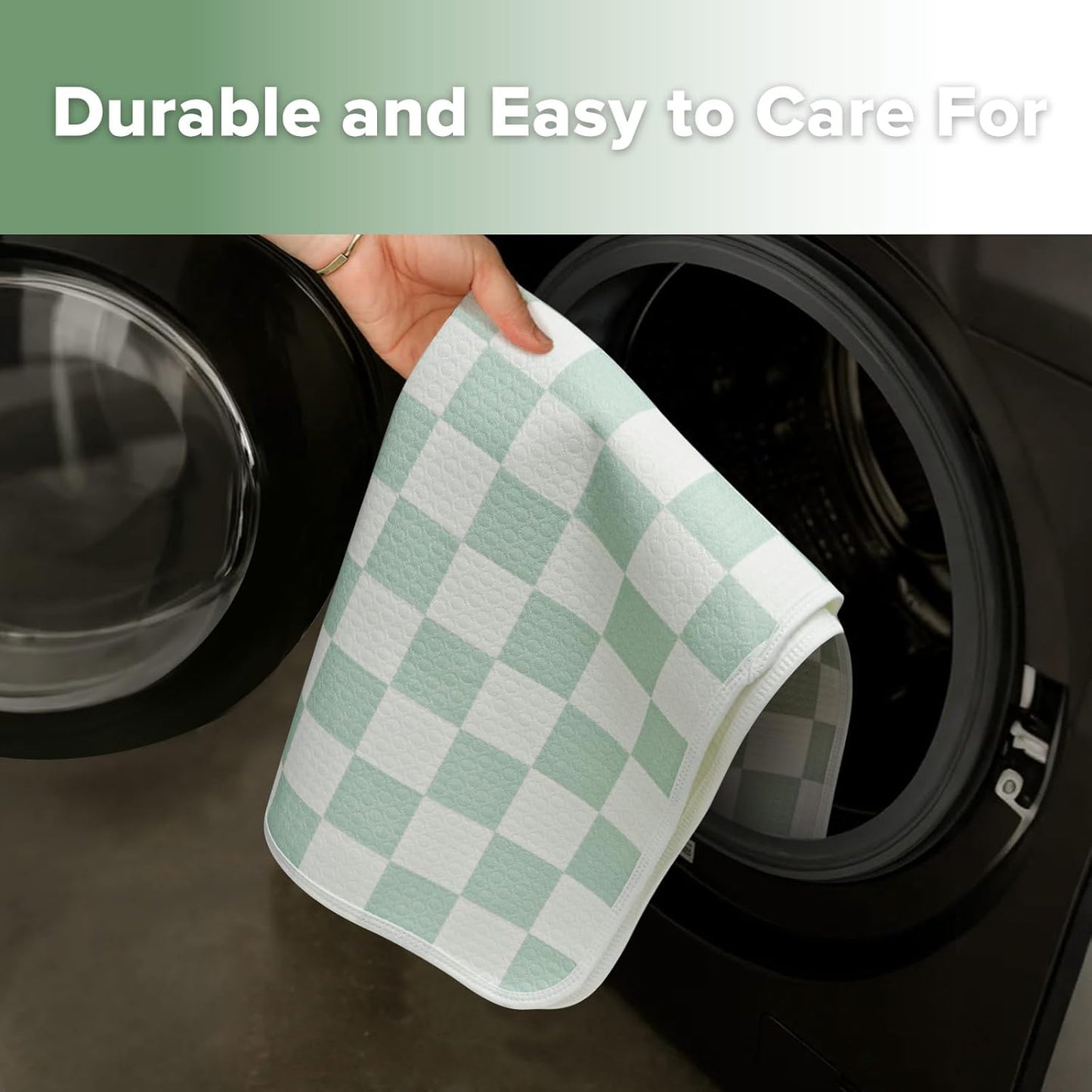 haakaa Waterproof Changing Pad Liners, 100% Cotton, Soft & Breathable (1pc, 19.5" x 27.5" Checkered Days)