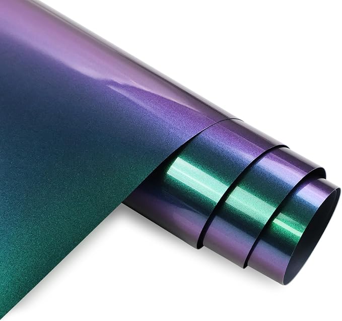Chameleon HTV Heat Transfer Vinyl, Iron On Vinyl Purple to Green 12" x6ft |