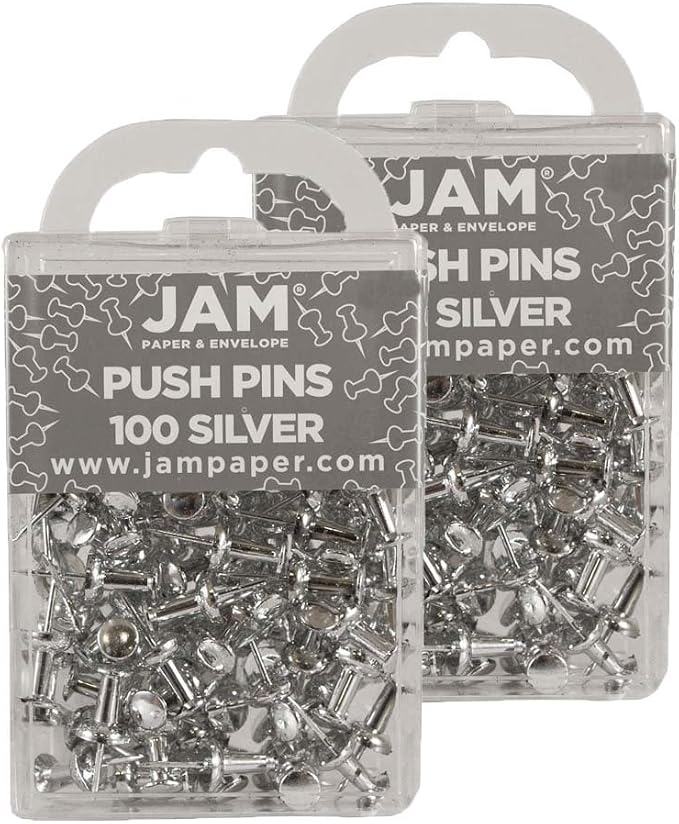 JAM PAPER Colorful Push Pins