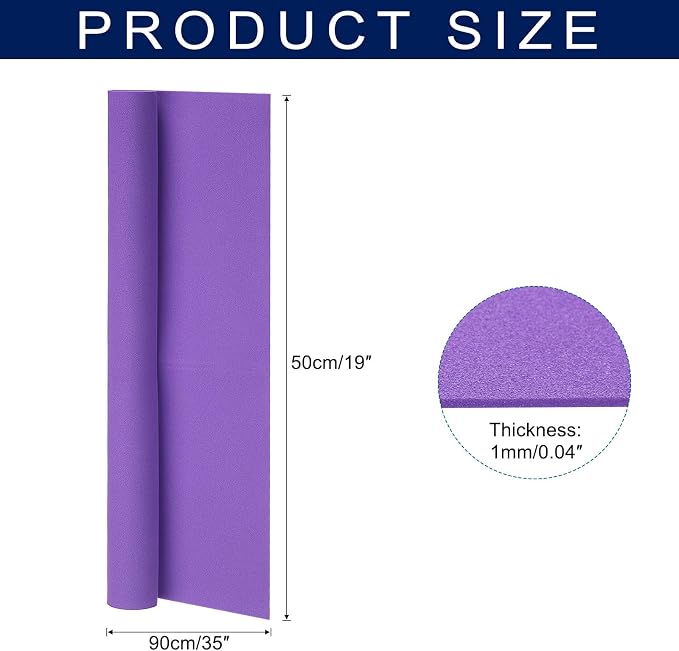 MECCANIXITY Foam Sheets Crafts 35x19 Inch 1mm EVA Craft Foam Paper Foam Sheets