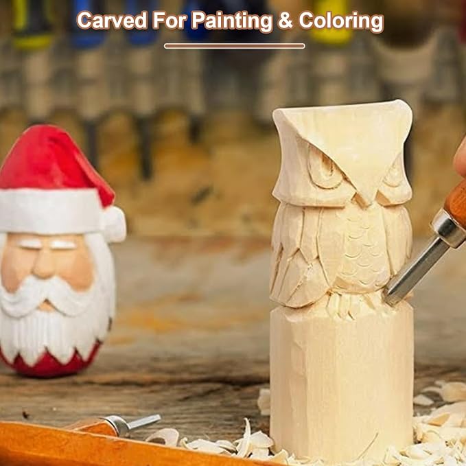 12 Pack Basswood Carving Blocks Set, 5 x 1.5 x 1.5 Inch Unfinished Wood Blocks