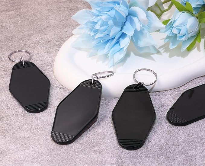 8PCS Motel Keychain Blank Hotel Key Tags Holder