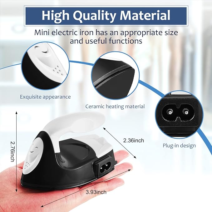 Honoson Mini Craft Iron Mini Heat Press Small Iron 3.93 x 2.36 x 2.76 in
