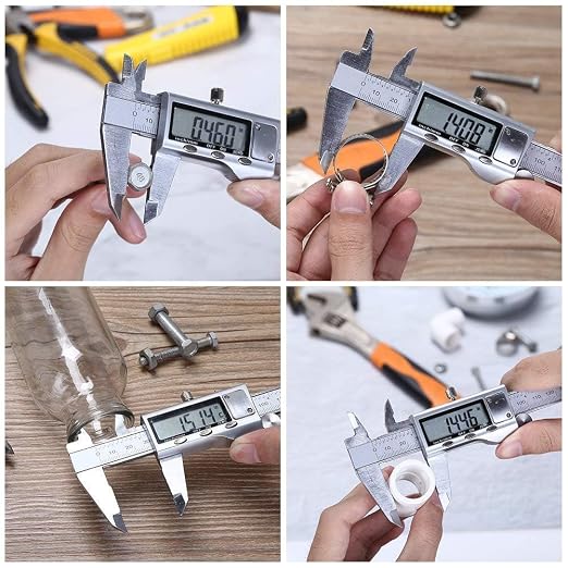 Digital Caliper Measuring Tool, Stainless Steel Vernier Caliper Digital