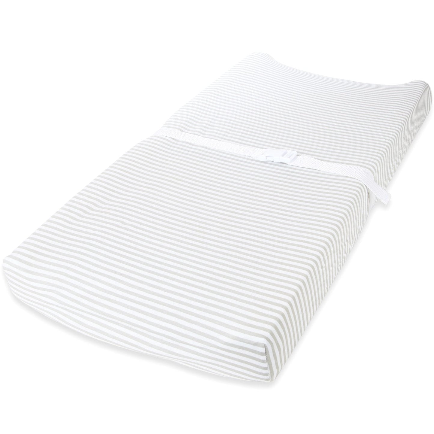 Cuddly Cubs Changing Pad Covers – 2 Pack – Snuggly Soft Plush Cotton Changing Table Covers for Boy, Girl – Fits Perfectly on Summer Infant and Other 16 x 32 Baby Changing Table Pads – Grey Stripes