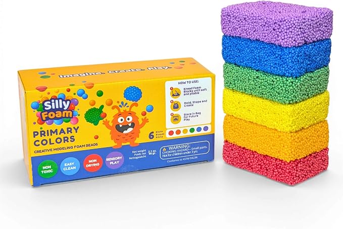 Silly Foam, Creative Modeling Foam Beads, Easy Clean Up, Arts & Crafts
