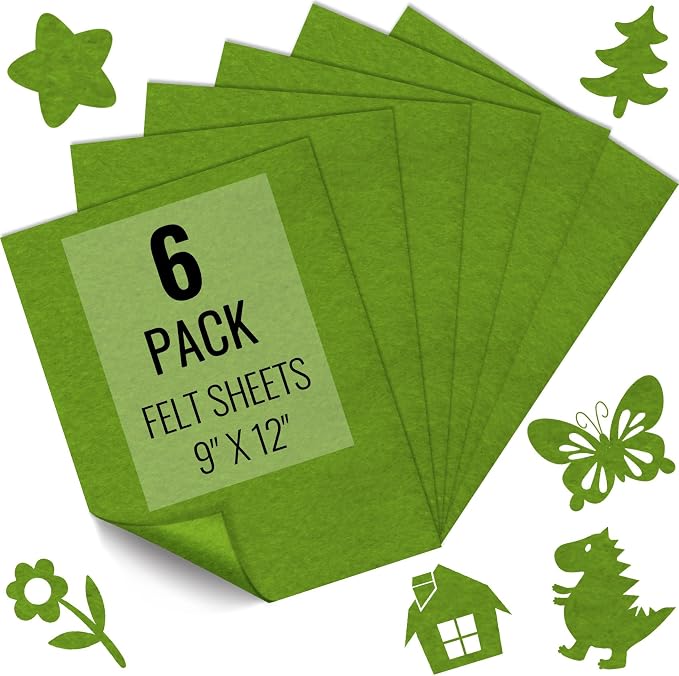 IONTACH 9" X 12" Soft Felt Sheets 1.6mm Thick | Felt Fabric