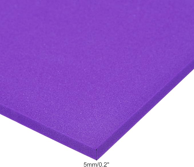 uxcell Purple EVA Foam Sheets 10 x 10 Inch 5mm Thickness