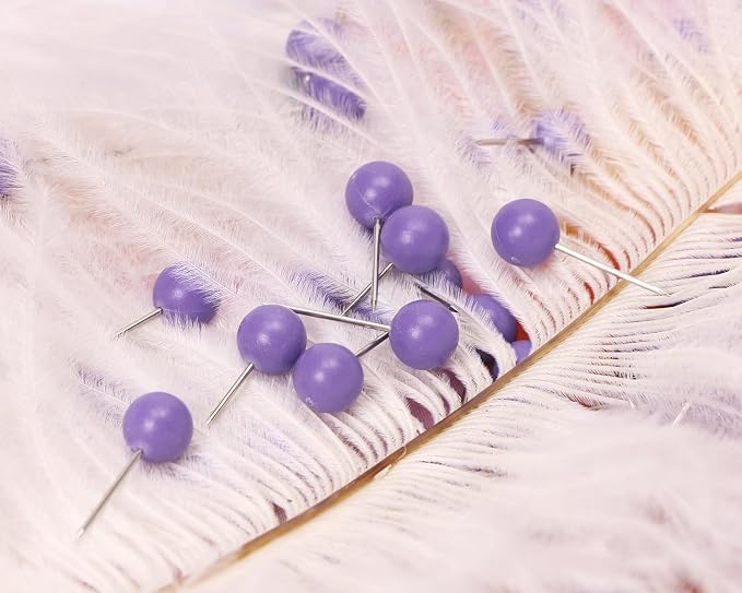 Tupalizy 100PCS 1/4 Inch Small Round Head Map Tacks Pins