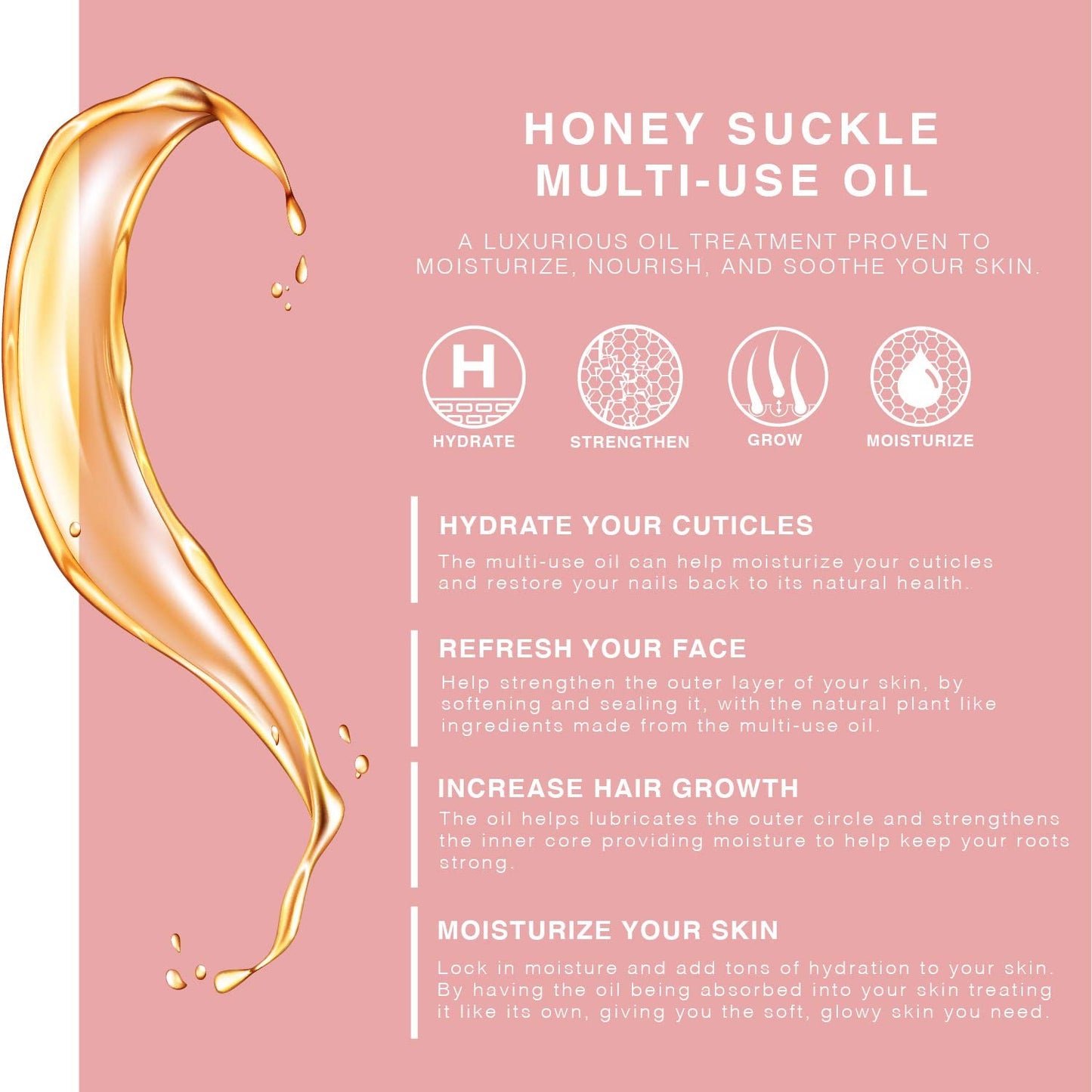 BEAUTE DE PROVENCE Multi-Use Face, Body & Hair Oil - Hydrates Skin, Restores Shine - With Apricot, Coconut Oil & Vitamin E - 4 Fl Oz