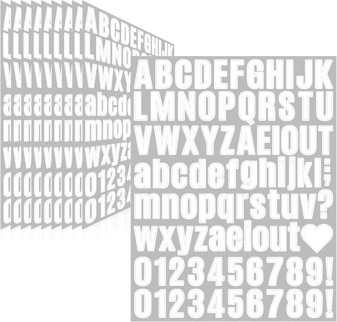 Letter Stickers, Mailbox Numbers, 1 Inch Waterproof Vinyl Alphabet | 1 Inch