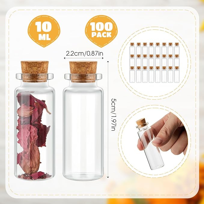 Patelai 100 Pcs Small Glass Jars