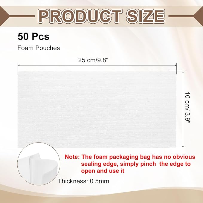 uxcell 50 Pcs Cushion Foam Pouches, Photo Frame