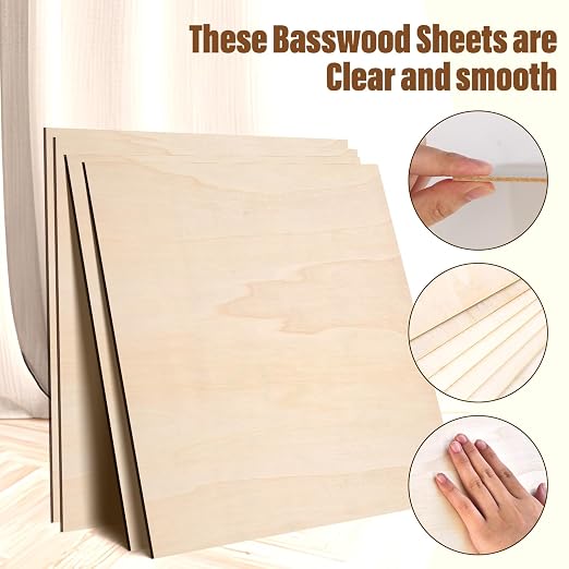 24 Pack Basswood Sheets 1/8, 3 mm Basswood