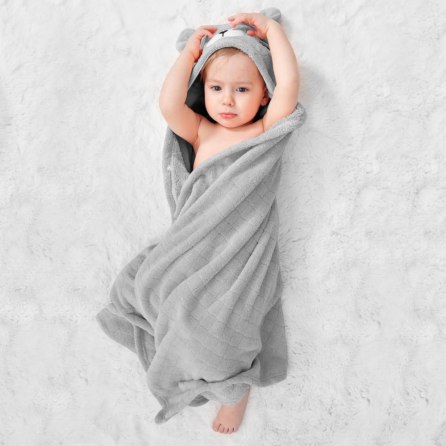 Toddler Hooded Towel Kids Bath Towels Baby Bath Towels for Boy Girl 0-5 Years, 2-Pack Soft & Absorbent Toddler Bath Towel Baby Hooded Bath Towels for Babies, Thick Large 50''x32'' Hooded Baby Towels