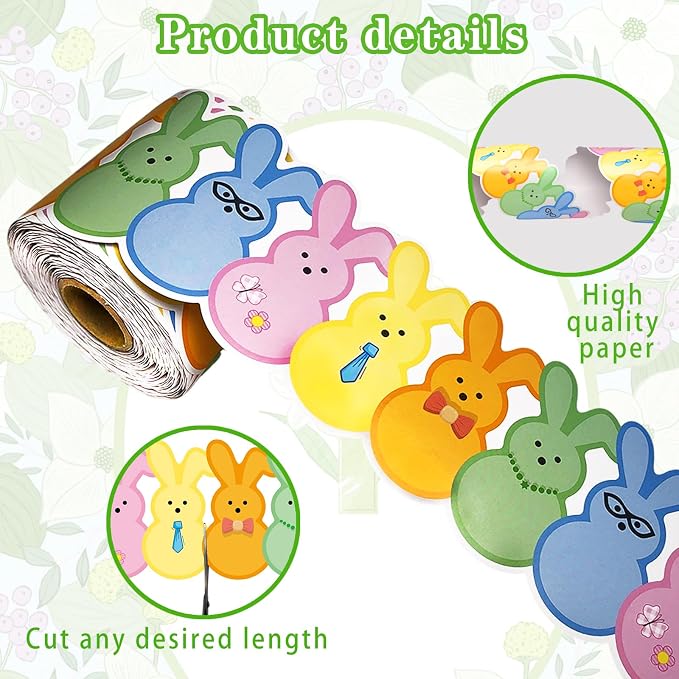 69 Feet Easter Bunny Bulletin Board Border Colorful Rabbit Die Cut Trim Border