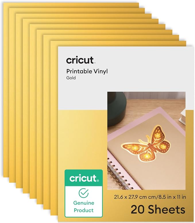 Cricut Gold Vinyl Sticker Paper | Printable Stickers