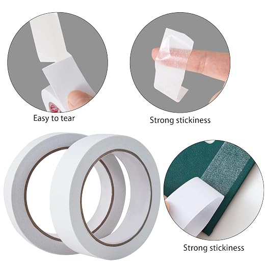 1" 2 Rolls Double Sided Adhesive Sticky Tape