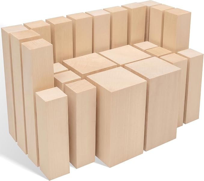 BeaverCraft Basswood Carving Blocks BW24 pcs