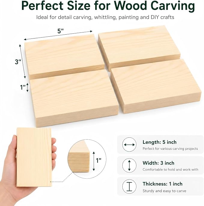Unfinished Wood Blocks for Crafting